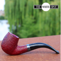 Alfred Dunhill - The White Spot Ruby Bark 4102 Group 4 Bent Pipe (DUN741)